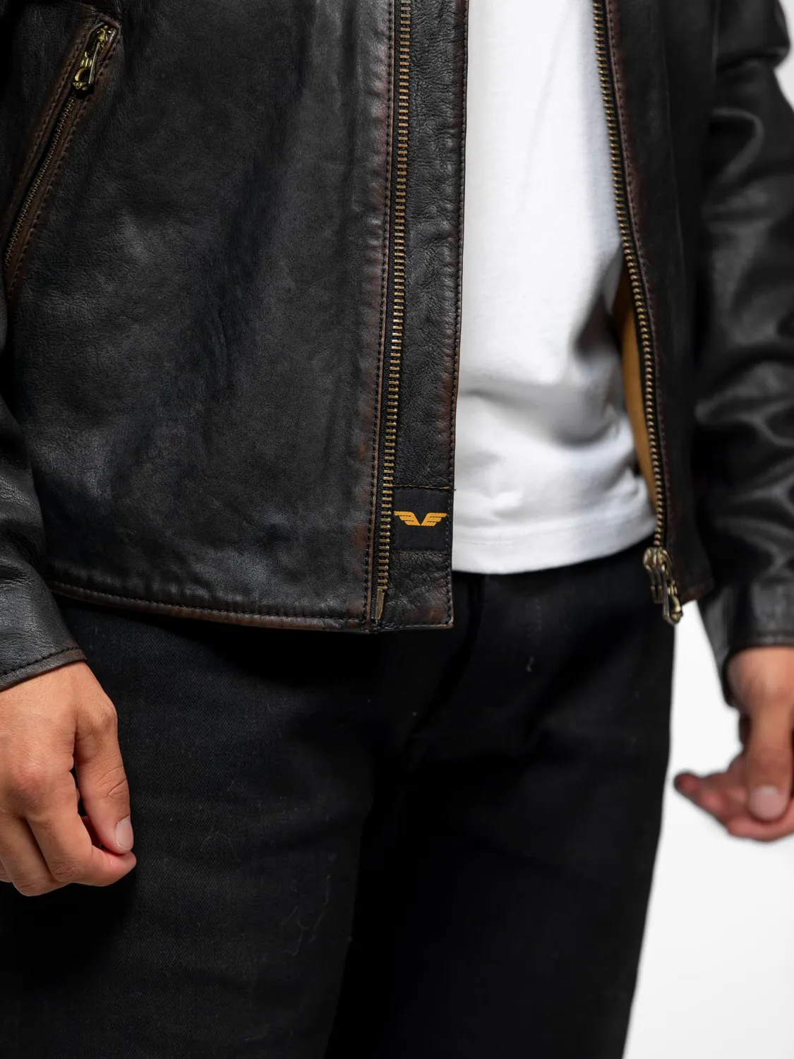 DAYTONA Martinez Blouson moto cuir agneau noir
