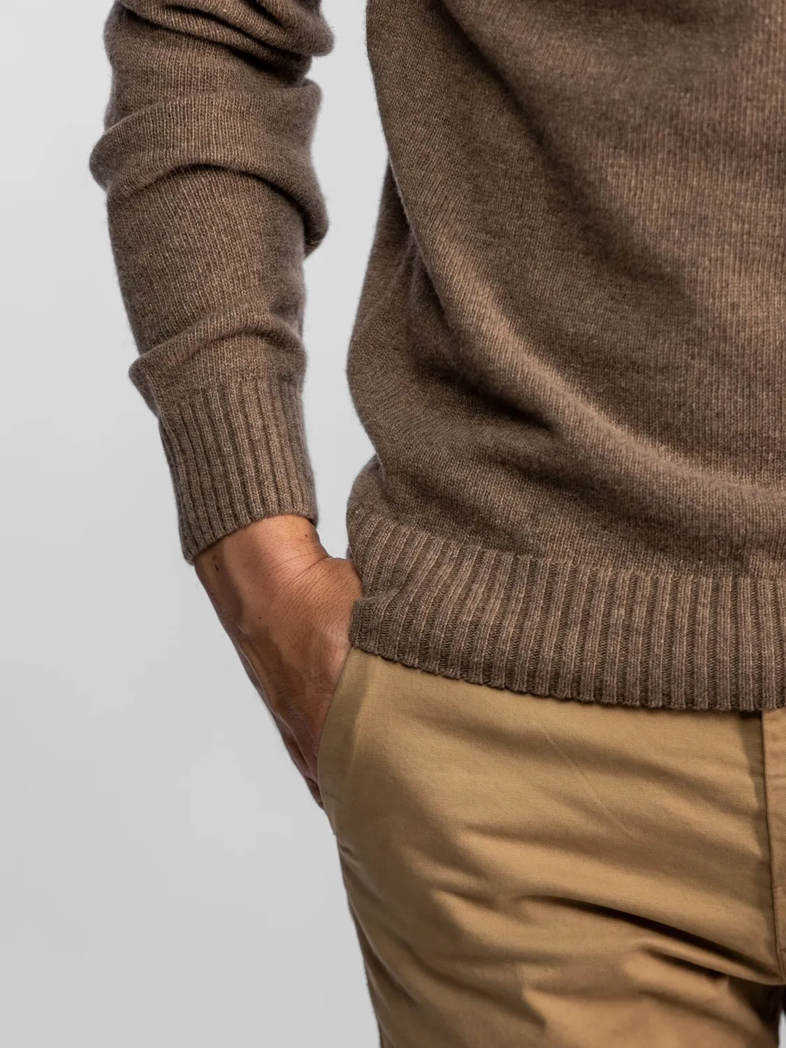 Daytona Quartermast pull homme anthracite laine col zippé