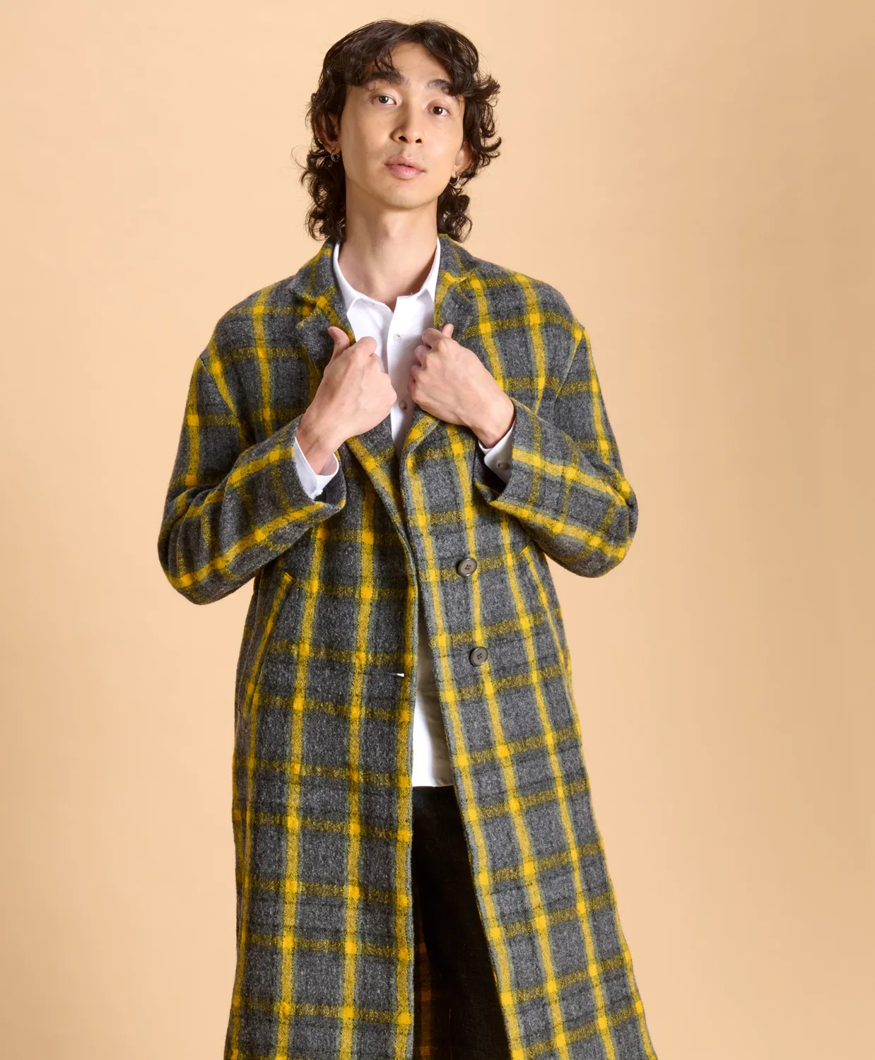 Soubacq Hyde manteau laine carreaux