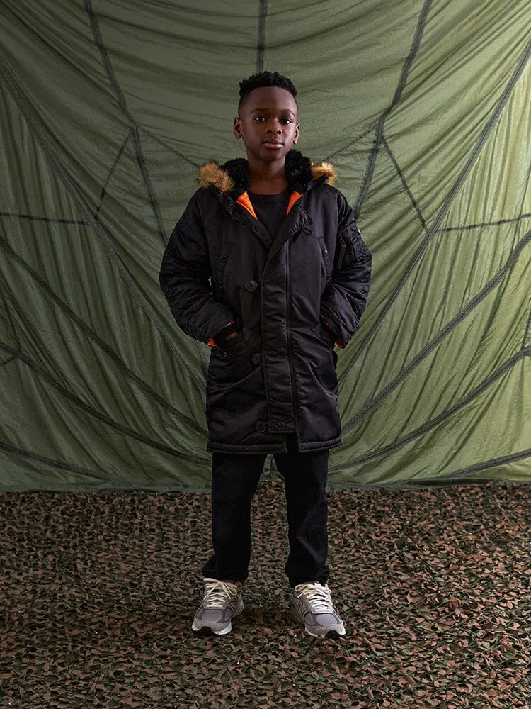 Alpha Industries N-3B Parka Enfant Noir Fourrure