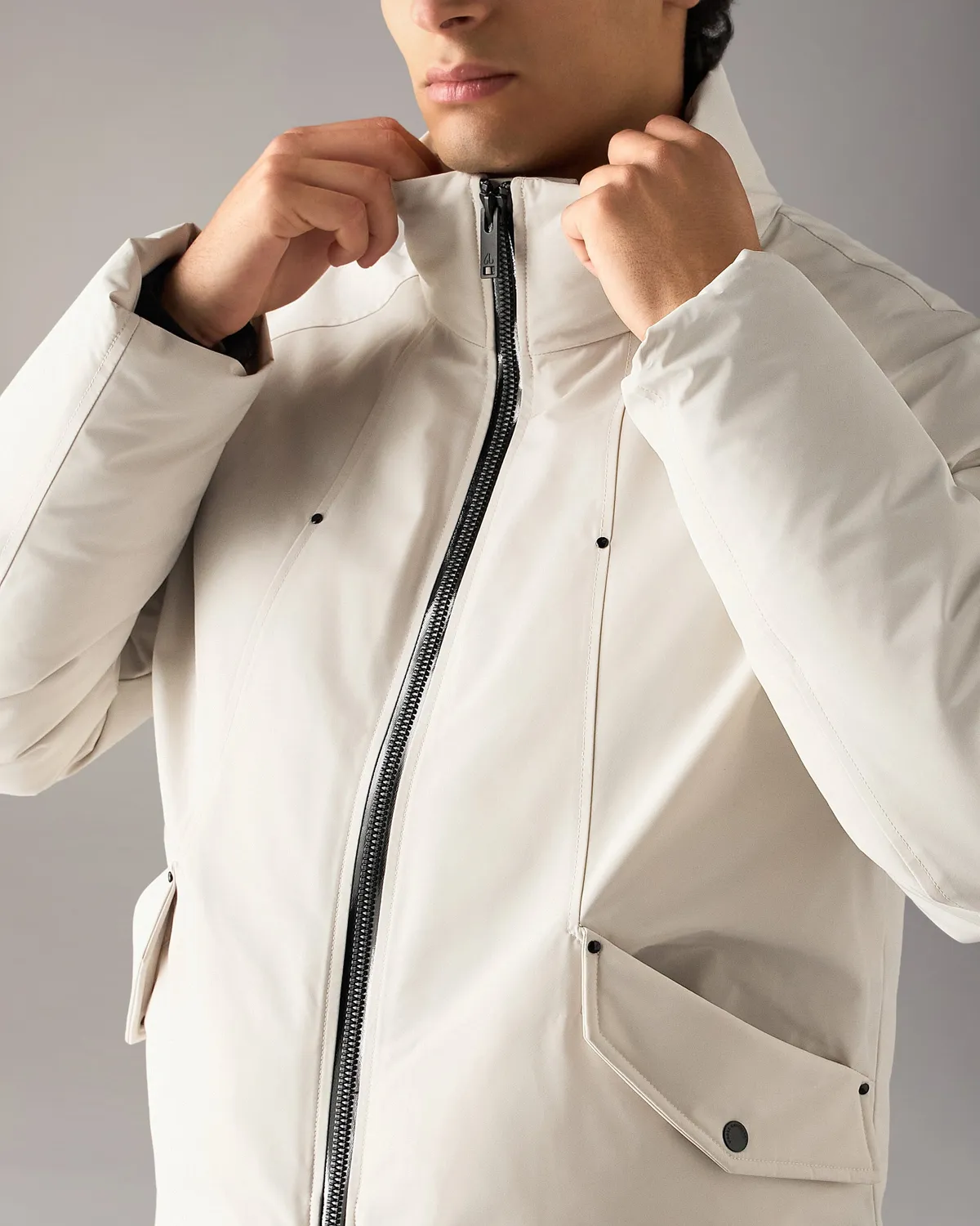 Moose Knuckles West-Ed Veste Trucker Duvet Alabaster